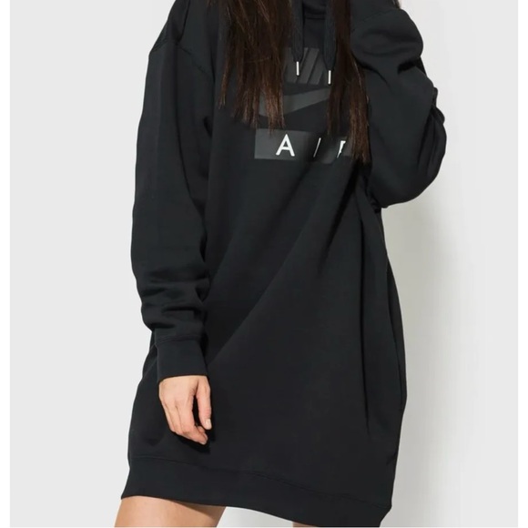 Nike Dresses & Skirts - Nike sportswear women’s NSW Air Hoodie black dress. Size large. AH0235-010